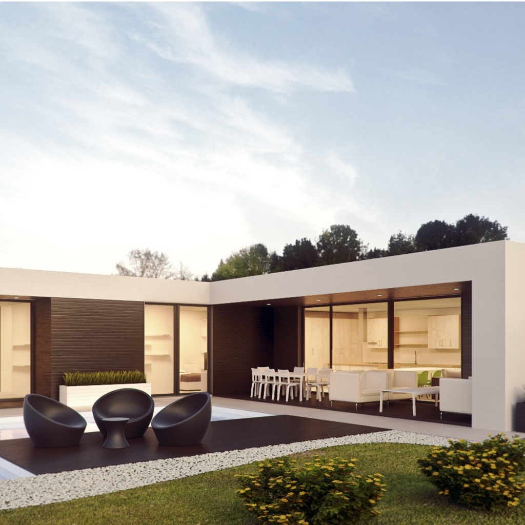 Interior de lujo con vista al mar